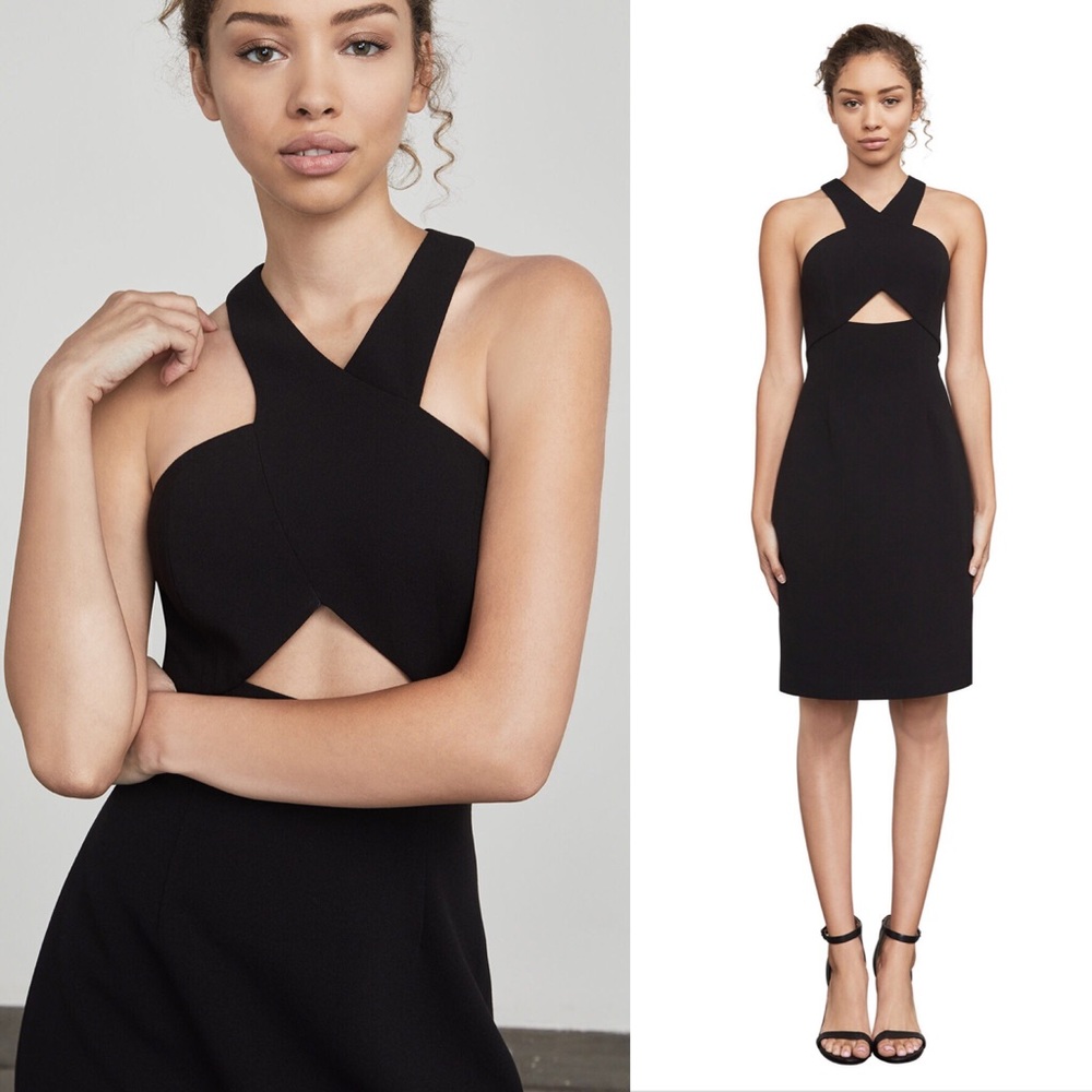 NWT BCBG CutOut Carly Halter Dress Navy Size 6